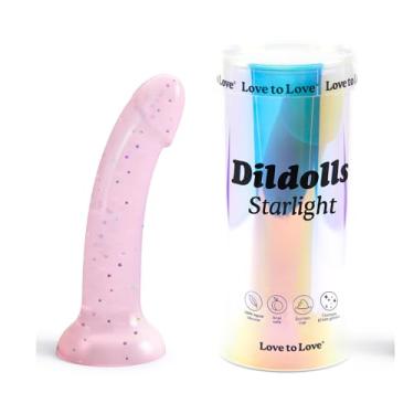 Imagem de Dildo em Silicone Dildolls LoveToLove Fluorescente 14cm x 3,6cm 250g com Base p/Grudar ou Cinta Harness Dildo em Silicone (STARLIGHT)