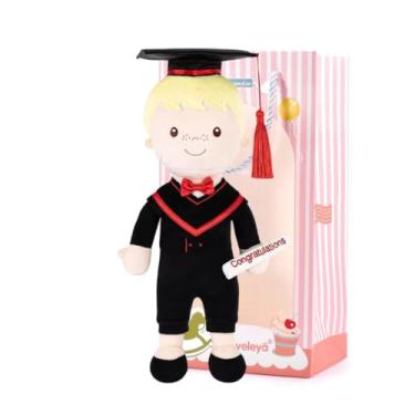 Imagem de Boneco Gloveleya Spring Menino Graduation Formatura Preto Loiro 40cm com Sacola