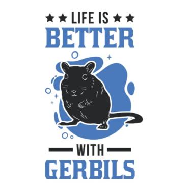Imagem de Gerbil Notebook: Life Is Better With Gerbils Racing Rat Gerbil / 6x9 Inches / 120 dotted Sites