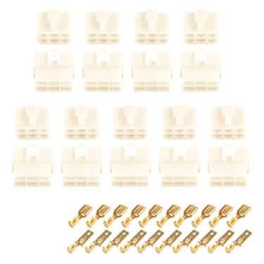 Imagem de Glarks 180 peças 6,3 mm 8 pinos elétrico conector de fio automotivo macho fêmea tomada e terminais kit para motocicleta, bicicleta, carro, barcos (conjunto de 10 6,3 mm 8P)
