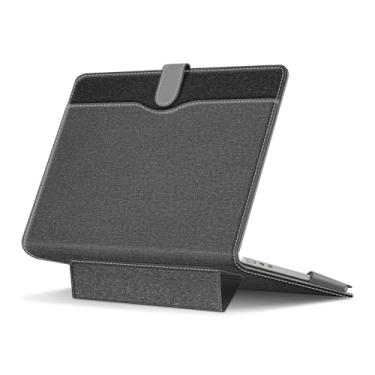 Imagem de Fintie Capa para MacBook Air 13.6 A3113 A2681, Air 13 A2337 A2179 A1932, MacBook Pro 13 A2338 A2251 A2289 A2159 A1989 A1706 A1708 - Livro fólio Capa com suporte (Cinza/preta)