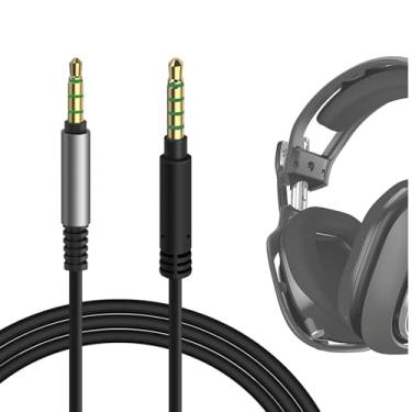 Imagem de Geekria Cabo de áudio compatível com fones de ouvido para jogos Astro A40tr, A40, A30, A10 Gen 2, A10, Beyerdynamic MMX 300 PRO, cabo estéreo de substituição auxiliar de 1/8" (3,5 mm) a 3,5 mm (1,7 m)