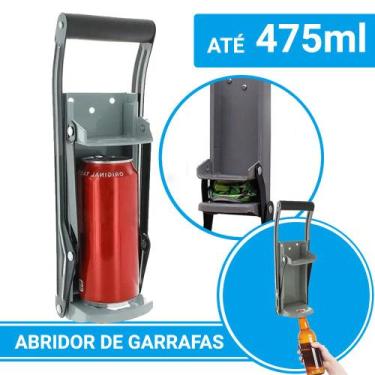 Imagem de Amassador De Lata Latinha Alumínio Abridor De Garrafa 475ml Abridor de