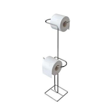Imagem de Suporte Duplo para Papel Higiênico de Chão - Stolf, Cromado