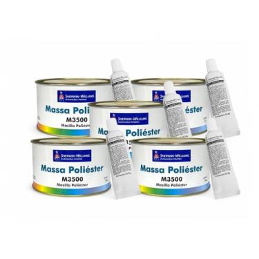 Imagem de Kit 5 Massa Poliester M3500 SHERWIN-WILLIAMS 750g