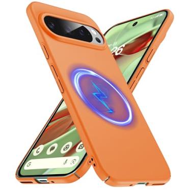 Imagem de GRECAZO Capa Magnética Fina Adequada para Google Pixel 9 Pro/Capa Pixel 9 (2024) [Compatível com Magsafe] Capa Rígida Ultrafina Leve Durável Minimalista Fosco Fosco À Prova de Choque Anel