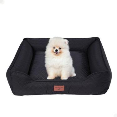 Imagem de Cama Pet Grande Quadrada 100% Impermeável - Talentos Pet, Preto