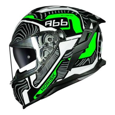 Imagem de Capacete Norisk Strada II Fusion Preto e Verde, 62
