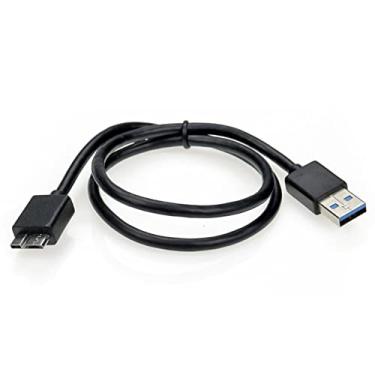 Imagem de JacobsParts Cabo USB 3.0 curto sem emaranhamento plano A-macho para Micro-B (2 pés)