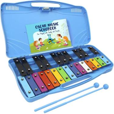 Imagem de Xilofone MINIARTIS Glockenspiel de 25 Notas para Crianças - com Estojo
