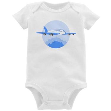 Imagem de Body Bebê Avião nas Montanhas - Foca na Moda, Branco, M