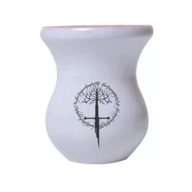 Imagem de Cuia De Madeira Branca Personalizada Senhor dos Aneis mod.05 - Mix ata