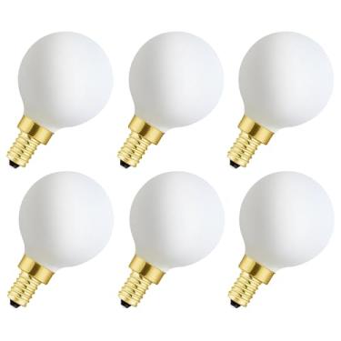 Imagem de XININSUN Lâmpada Globo Fosca G16.5, Lâmpada Candelabro Redonda E12 De 40 Watts, Lâmpadas De Lustre De 4 W, Lâmpada Led Candelabro Branca Leitosa, Regulável, 4 W 4000 K Luz Do Dia 400 Lm, Pacote Com