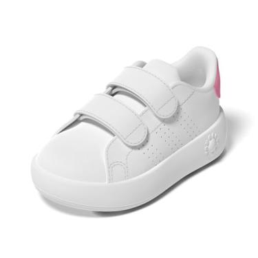 Imagem de adidas Tênis unissex infantil Advantage, Branco/Rosa Bliss/Preto, 9 Toddler