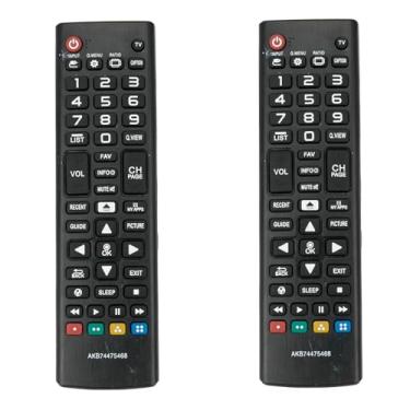 Imagem de AIDITIYMI Pacote com 2 controles remotos de substituição AKB74475468 compatíveis com LG TV 43LF5900 49LF5900 55LF5950 42LF6500 50LF6500 55LF6500 60LF6500 70LF7200 40LF6 350 32LF595D 43LF590T 49LF590T