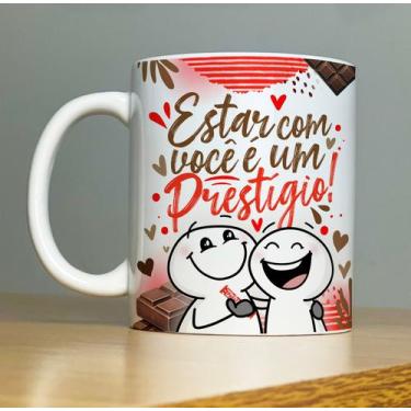 Imagem de Caneca Flork Casal Namorados Chocolate Páscoa Cerâmica 325ml - Pammy s
