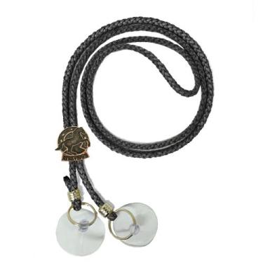 Imagem de Porta Chapéu Suporte Em Couro 2 Ventosas Atrevidu's Country, Preto Pin