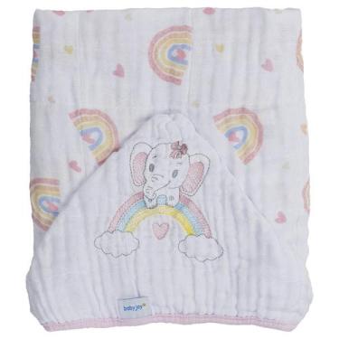 Imagem de Toalha Soft Bordada 80 cm x 90 cm Baby Joy, Arco Íris Mágico