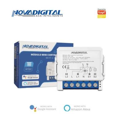 Imagem de Módulo Mini Cortina Persiana Wifi Novadigital Alexa MS108