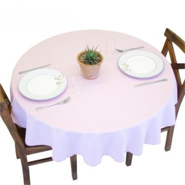 Imagem de Toalha De Mesa Redonda Oxford 1,40m X 1,40m 4 Lugares Liso Linda E Prá