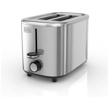 Imagem de Torradeira 2 fatias com 7 Níveis de Tostagem e Slots Largos para Bagels, BLACK DECKER, Prata