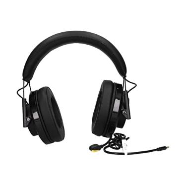 Imagem de Fones de Ouvido Com Fio, Qualidade de Som de Nível HiFi, Totalmente Envolto, Fones de Ouvido Macios para Jogos, Capa Traseira Acústica Aberta e Removível, Microfone Conectável