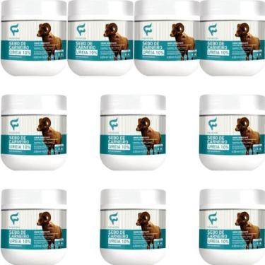Imagem de 10 Creme Hidratante Fashion Cosméticos Sebo de Carneiro Ureia 10% Pote