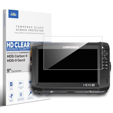 Imagem de INNOSURE Protetor de tela de vidro temperado premium projetado para Lowrance HDS Carbon 9, Lowrance HDS-9 Gen 3 Fishfinder 9 polegadas tela sensível ao toque antiarranhões (HD Clear)