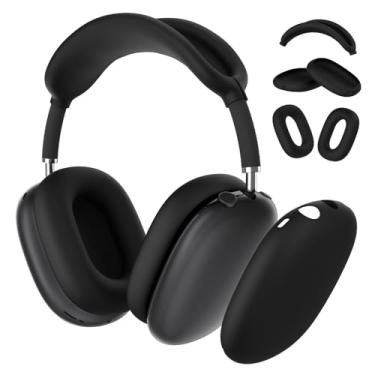 Imagem de Capa de silicone para fones de ouvido AirPods Max, capas de fone de ouvido/capa de fone de ouvido para AirPods Max (2024/2020), acessórios de silicone macio antiarranhões
