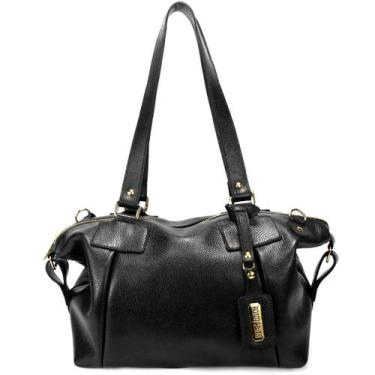 Imagem de Bolsa Feminina Bowling Média em Couro Legitimo Road Seven, Preto