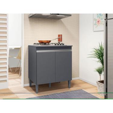 Imagem de Balcão Gabinete P/ Cooktop 4 ou 5 Bocas 2 Portas - AJL Móveis