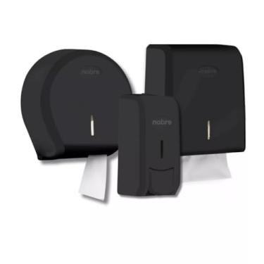 Imagem de Kit Suporte para Papel Toalha Dispenser de Sabonete e Dispenser de Papel Higiênico