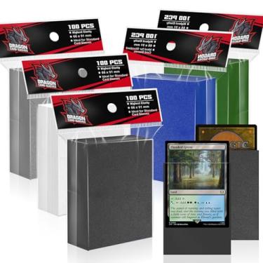 Imagem de VKshop Capas de cartão foscas de 500 unidades para cartas colecionáveis, capa de cartão de centavo, proteção de cartão de plástico para beisebol, futebol, magia, MTG, capas para cartões esportivos (5