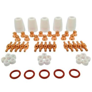Imagem de Kit Consumíveis Tocha Plasma Curto com 55 Peças V8 BRASIL