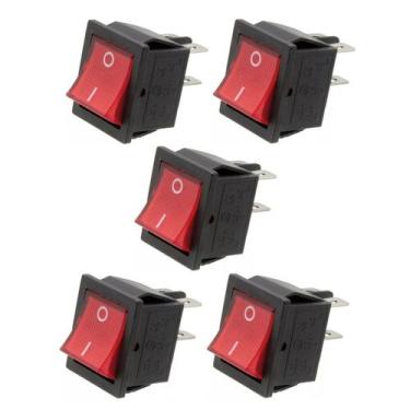 Imagem de Kit 05 PÇ Chave Gangorra Vermelha Kcd4-201n 4t 16/20a 250v  - ATMX