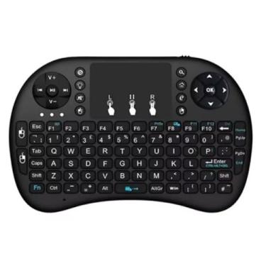 Imagem de Teclado Mini Sem Fio, LED, Conexão WiFi e Bluetooth, 2 em 1