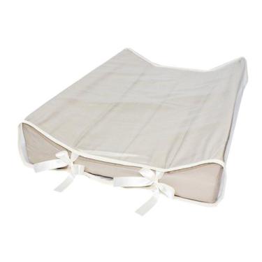 Imagem de Trocador Americano de Bebê Bege Com Abas e Capa de Plástico Palha Casa