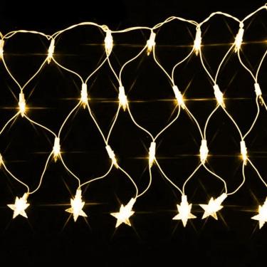 Imagem de Pisca Led Rede Estrela Na Ponta 120L 3,5X0,5M 8 Modos 110V