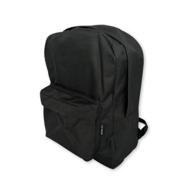 Imagem de Mochila Escolar Básica Preta All Black com Divisórias Qualidade - Roci