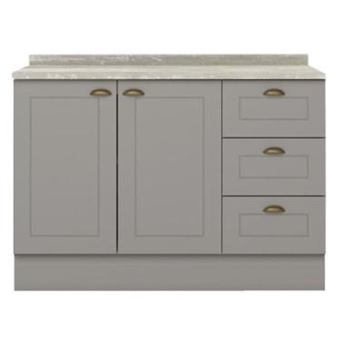 Imagem de Balcao Pia Com Tampo 120 cm C353 Americana Cinza Calcare Henn, Cinza C