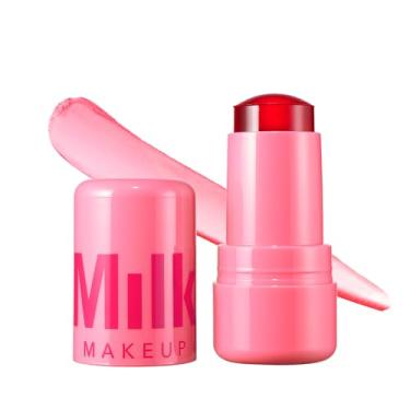 Imagem de Milk Makeup Tinta gelatinosa de água refrescante – Lábios transparentes + mancha de bochecha com colágeno vegano + Aloe – Hidratante, longa duração, tonalidade labial edificável + blush – frio, 4,8 g