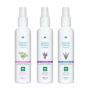Imagem de Kit 3 Água Termal Gerânio, Lavanda e Alecrim Vegetal Hidratante para Pele, Face e Cabelos - 200ml