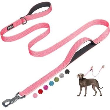 Imagem de Coleira para cães Fida Heavy Duty de 6 pés com 2 alças acolchoadas de 