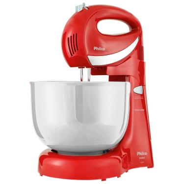 Imagem de Batedeira Philco Paris 4 velocidades e Botão Turbo 350W Vermelha - 220V