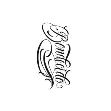 Imagem de Tatuagens temporárias, frases em inglês HC-HC-186, tatuagens de palavras, resistentes à água, duram de 1 a 2 semanas, resiliência, aparência de tatuagem real,18 x 11 cm