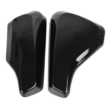 Imagem de XMMT Capa de bateria do lado esquerdo direito do painel de carenagem da motocicleta capas de tanque de óleo para Harley Street XG500 XG750 2014 2015 2016 2017 2018 2019 2020, preto brilhante
