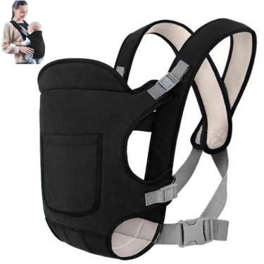 Imagem de Canguru Carregador Bebe Criança Passeio Viagem Alça Ajustavel Ergonomico Bolso Macio Confortavel Deitado Sentado Seguro Resistente