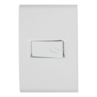 Imagem de Conjunto 4x2 1 Interruptor Pulsador Campainha Liz Tramontina, Branco