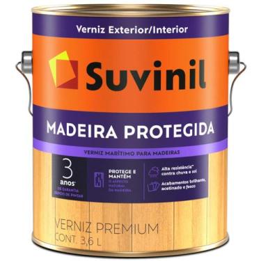 Imagem de Verniz Marítimo Madeira Protegida 3,6 Litros Acetinado - 51610909 - SU