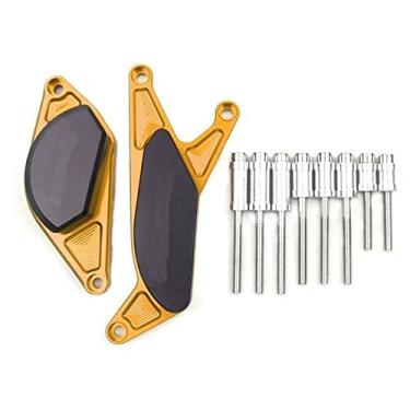 Imagem de Acc-Creativity Motocicleta CNC Alumínio Motor Crash Guard Case Frame Sliders Protector Proteção contra quedas Compatível com SUZUKI GSXR1000 01-08 GSX-S1000/F 15-18 GSR 400/600 06-11 (Ouro)